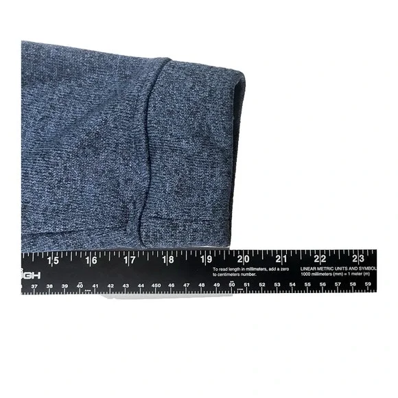 Eddie Bauer Radiator Fleece Mens Snap Mock Pullover XL 1/4 Button Blue Soft - Picture 12 of 12